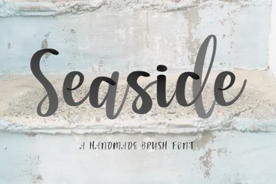 Seaside Font + Watercolor SVG