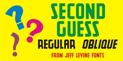 Second Guess JNL Font
