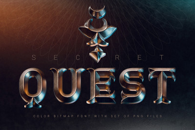 Secret Quest - Color Bitmap Font