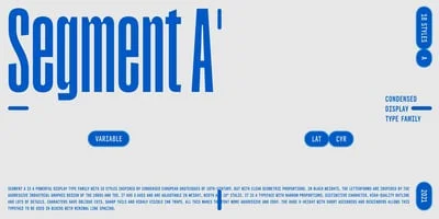 Segment A Type Font