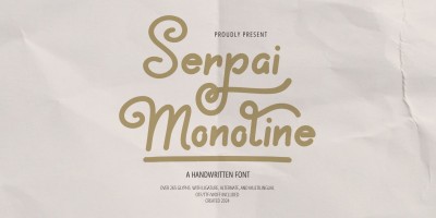 Serpai Monoline Font