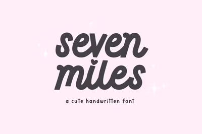 Seven Miles | Cute Font Free Download