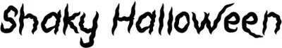 Shaky Halloween Font