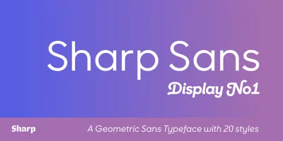 Sharp Sans Display No. 1 Font