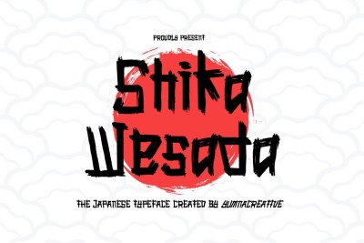 Shika Wesada - Japanese Brush Font