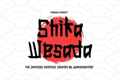 Shika Wesada - Japanese Brush Font