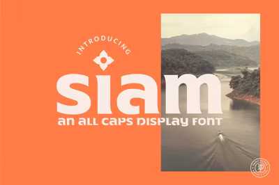 Siam - An all caps display font Free Download
