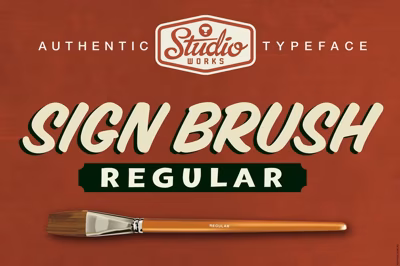 Sign Brush Regular | Display Type Free Download