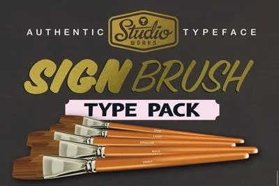 Sign Brush Type Pack | Display Type Font
