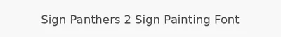 Sign Panthers 2 Sign Painting Font