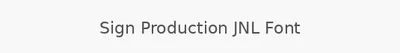 Sign Production JNL Font