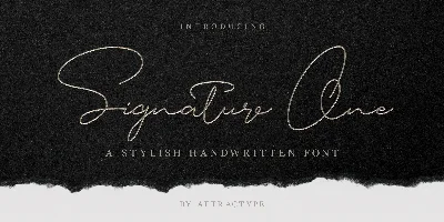 Signature One Font