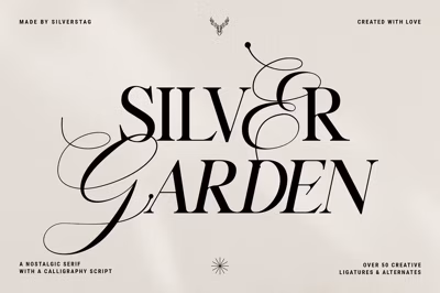 Silver Garden - Nostalgic Font Duo Free Download