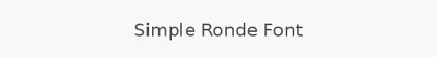 Simple Ronde Font