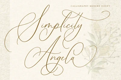 Simplicity Angela - Calligraphy Font