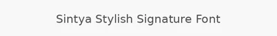 Sintya Stylish Signature Font