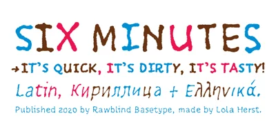 Six Minutes Font