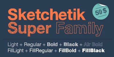 Sketchetik Fill Font