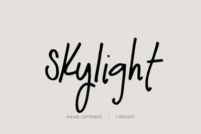 Skylight: A Hand-Lettered Font