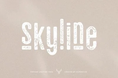 skyline - vintage ligature sans font