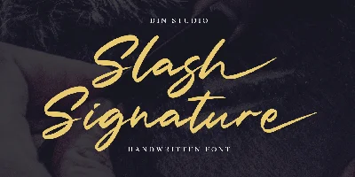 Slash Signature Font