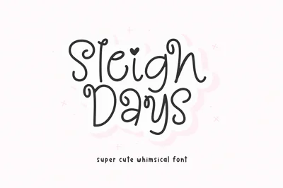 Sleigh Days | Cute Holiday Font
