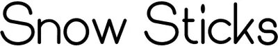 Snow Sticks Font