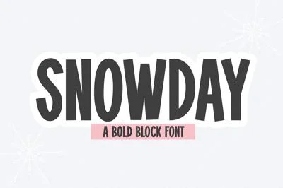 Snowday | Fun Block Font