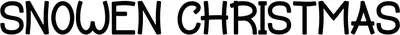 Snowen Christmas Font