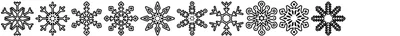 Snowflakes St Font