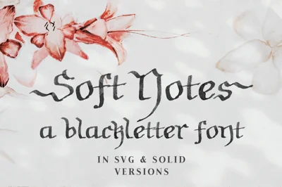 Soft Notes SVG blackletter font