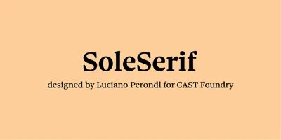 Sole Serif Font