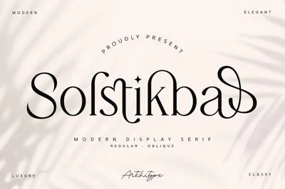 Solstikba - Modern Display Serif Font