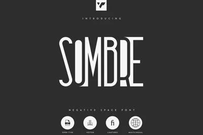 Sombre - Negative Space Font