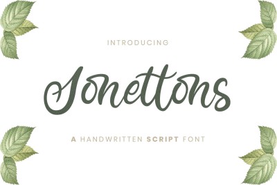 Sonettons Script - Wedding Font