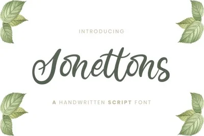 Sonettons Script - Wedding Font