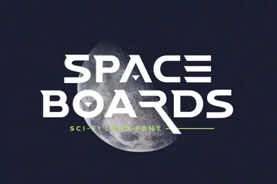 Space Boards - Sci-Fi Logo Font Free Download