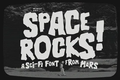 Space Rocks! A Retro Sci-Fi Font Free Download
