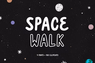 Space walk | Playful font Free Download