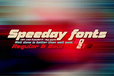 Speeday -2 Display Fonts-