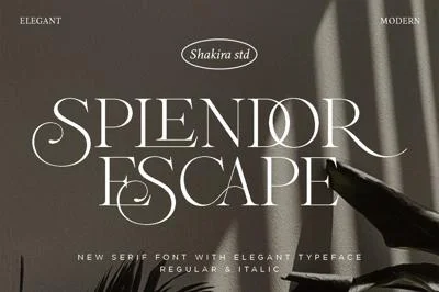 Splendor Escape - Elegant Serif Font