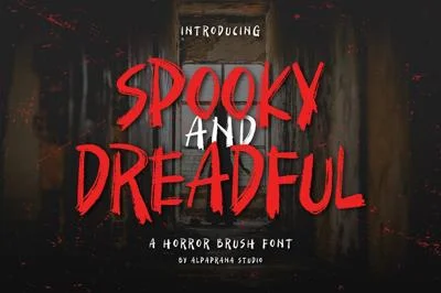 Spooky And Dreadful - Brush Font