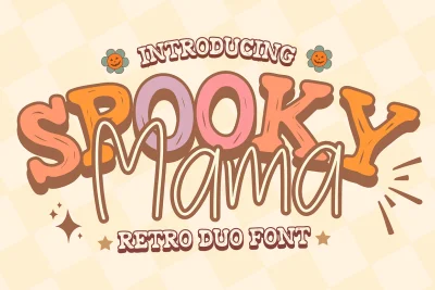 Spooky Mama is a Retro Duo Font