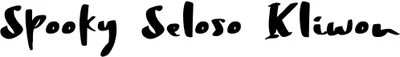 Spooky Seloso Kliwon Font