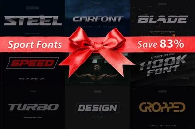 Sport Fonts Bundle / Save 83%