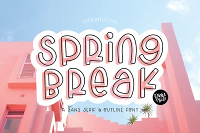 SPRING BREAK Sans Serif Outline Duo Font