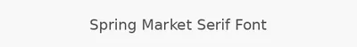 Spring Market Serif Font