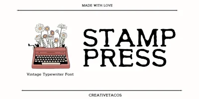 Stamp Press Font
