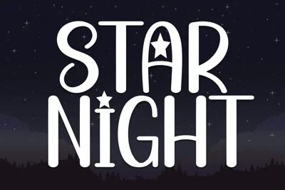 Star Night | Script Font