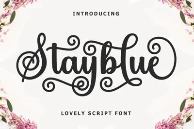 Stayblue | Script Font